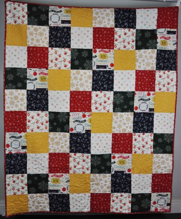 Red Yellow Green Christmas Quilt