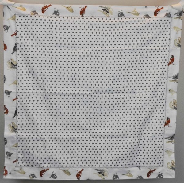 Birds and Polka Dots Receiving Blanket