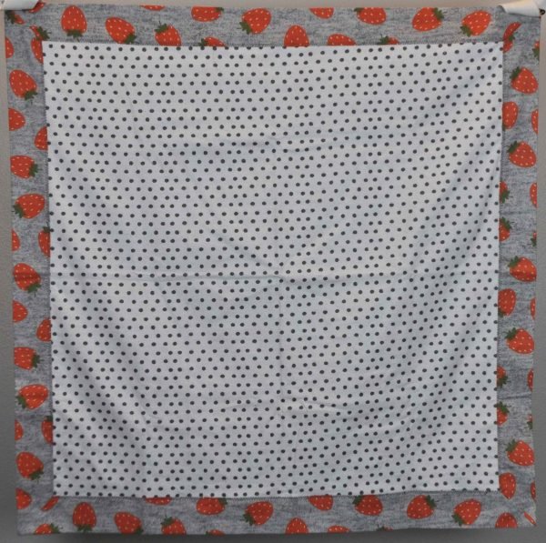 Strawberries and Polka Dots Receiving Blanket