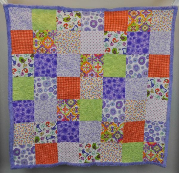 Purple Minky Patchwork #1