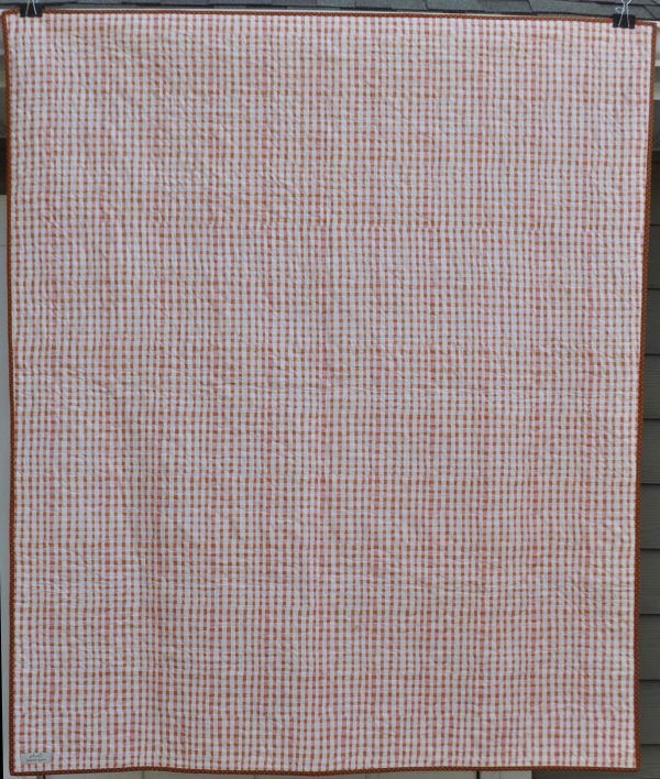 Lattice Strawberry and Peach Cotton Throw Quilt - Image 2